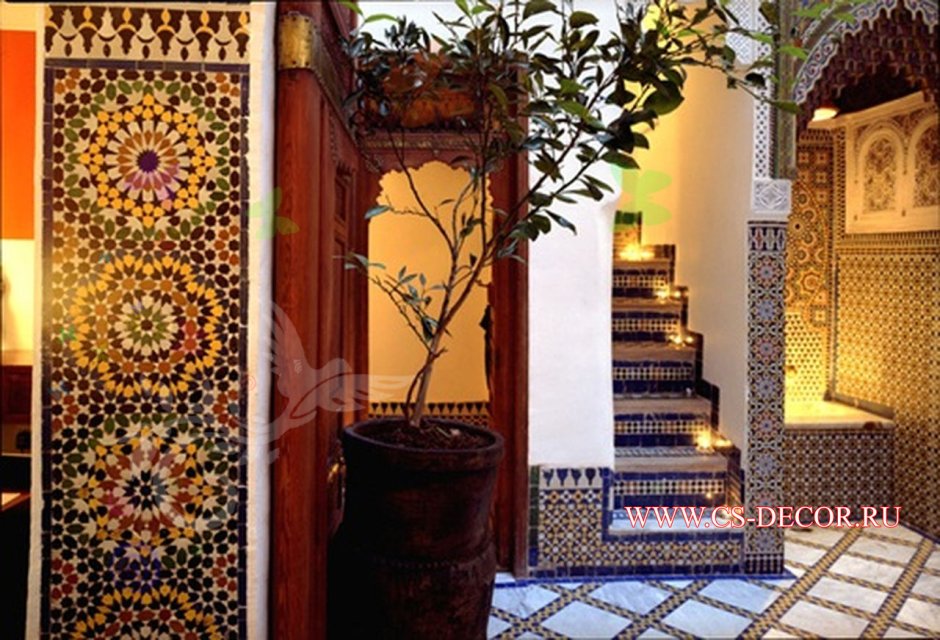 Марокканская мозаика в интерьере