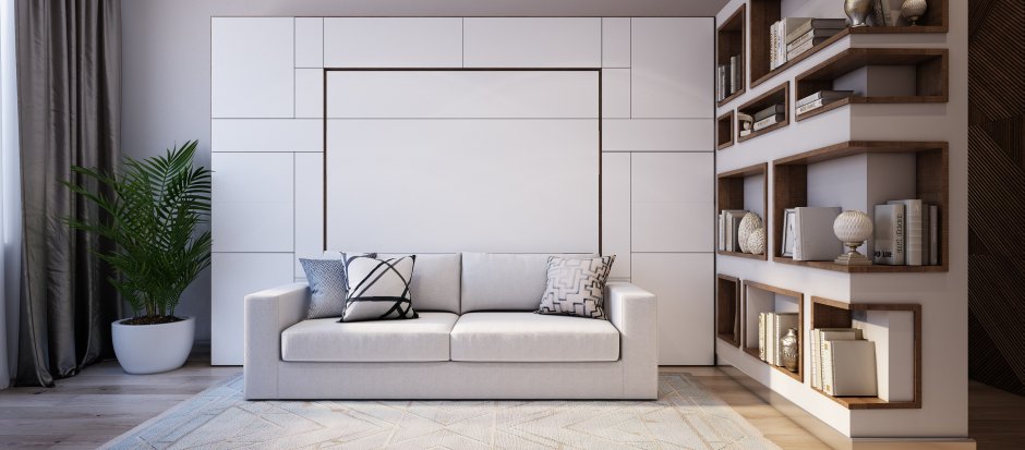 Оливковый диван в интерьере