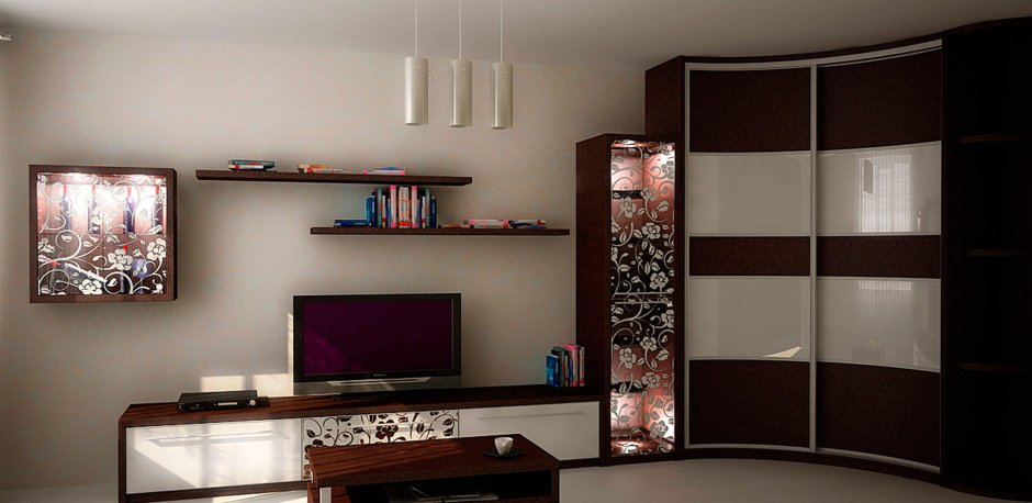 Стенка с угловым шкафом в гостиную