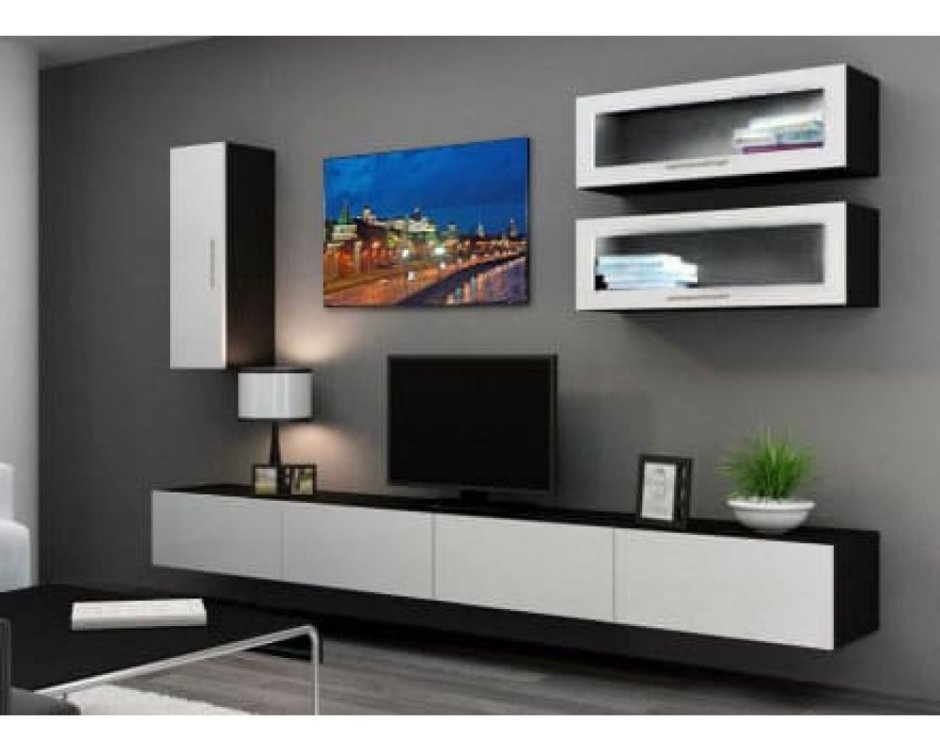 Навесные полки в гостиную