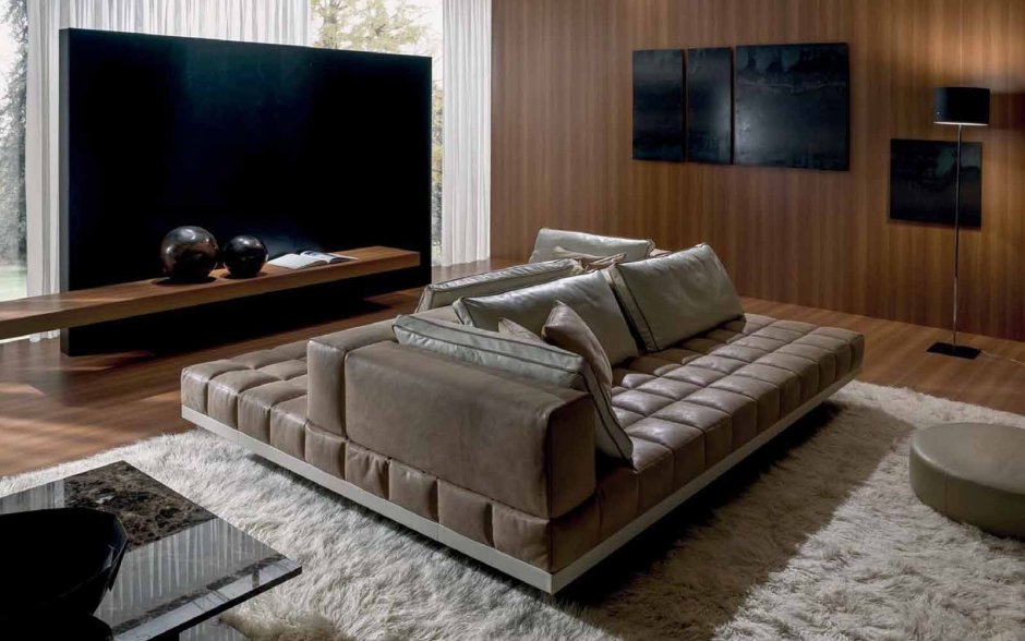 Двухсторонний диван для гостиной