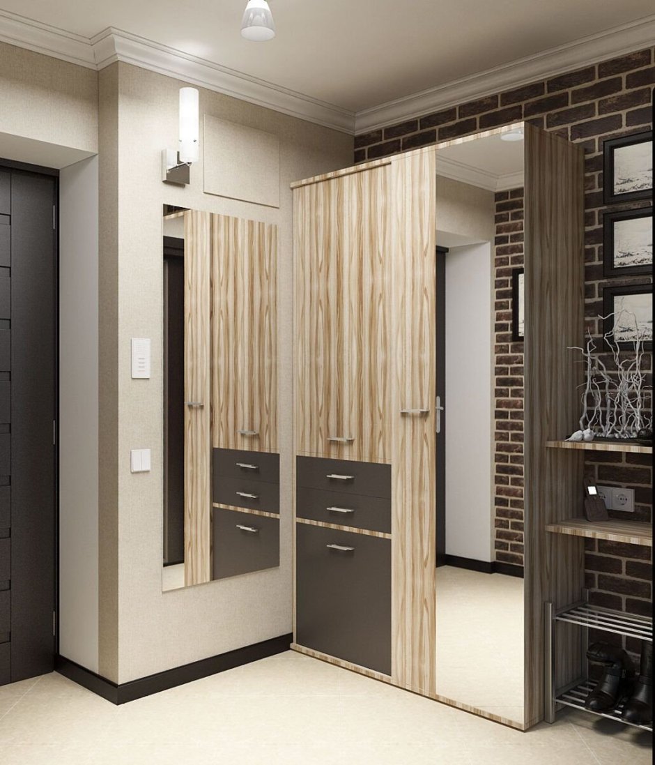 Интерьер квадратной прихожей