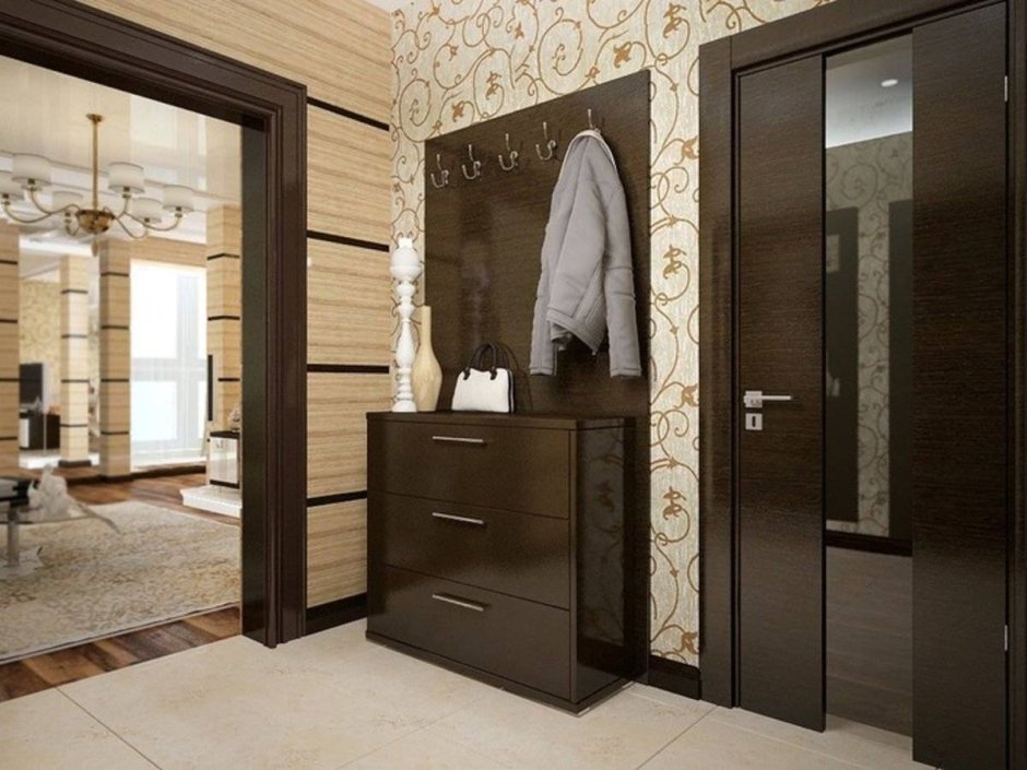 Дизайн квадрадный прихожий