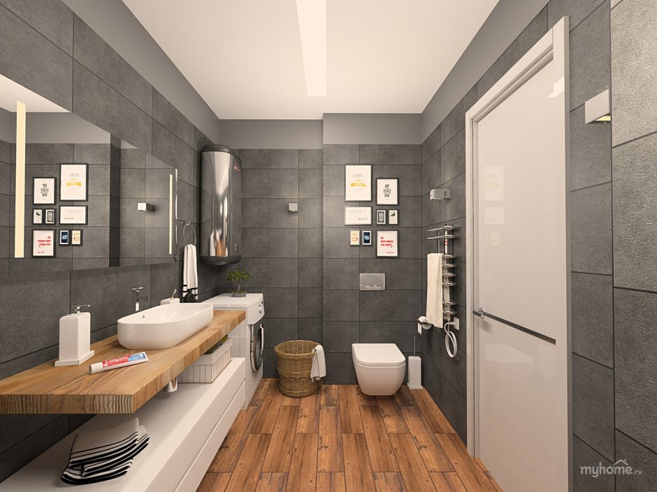 Санузел в стиле функционализм