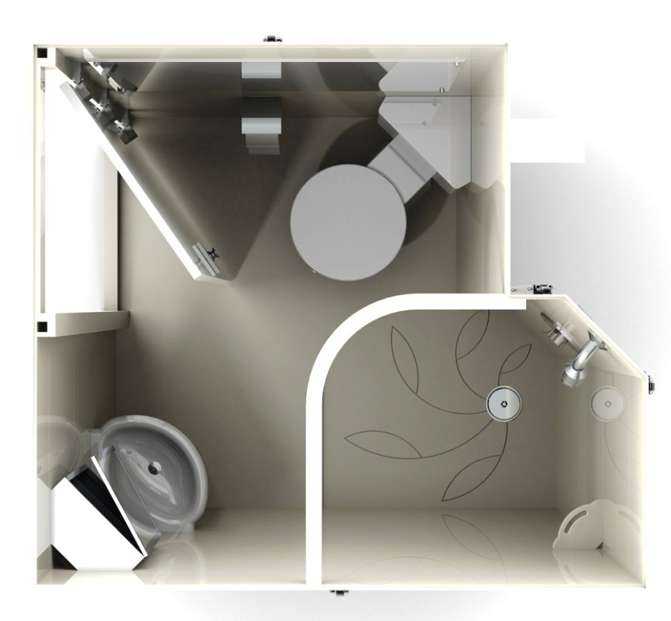 Санузел 6м2 планировка с душевой