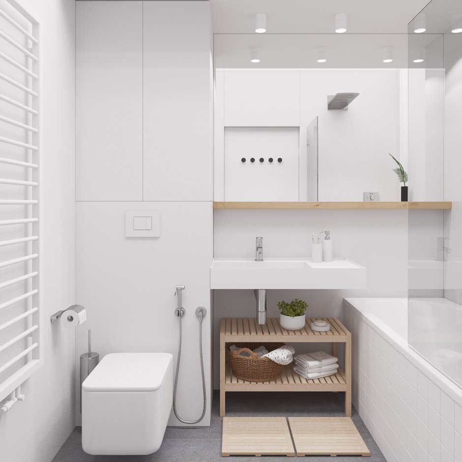 Ванна в скандинавском стиле 3 кв м