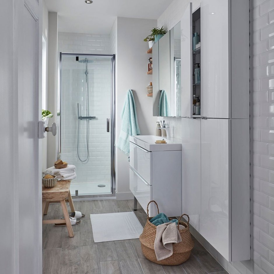 Планировка узкой ванной комнаты