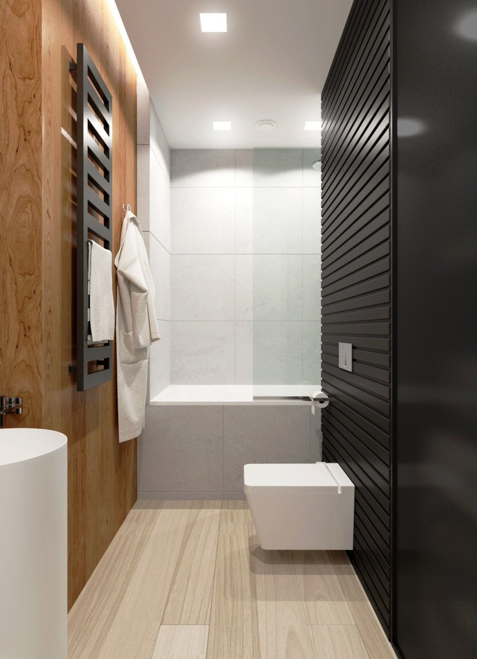 Длинная узкая ванная