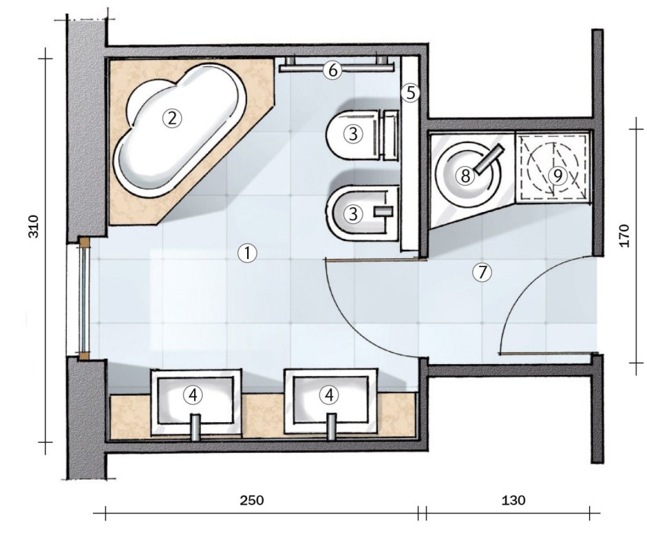 Санузел в бане