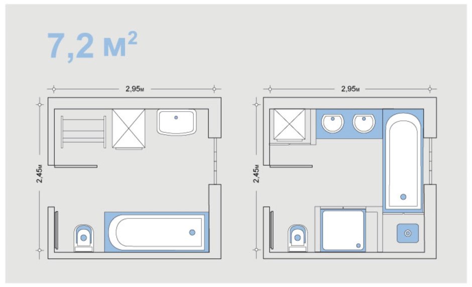 Санузел 3м2 планировка