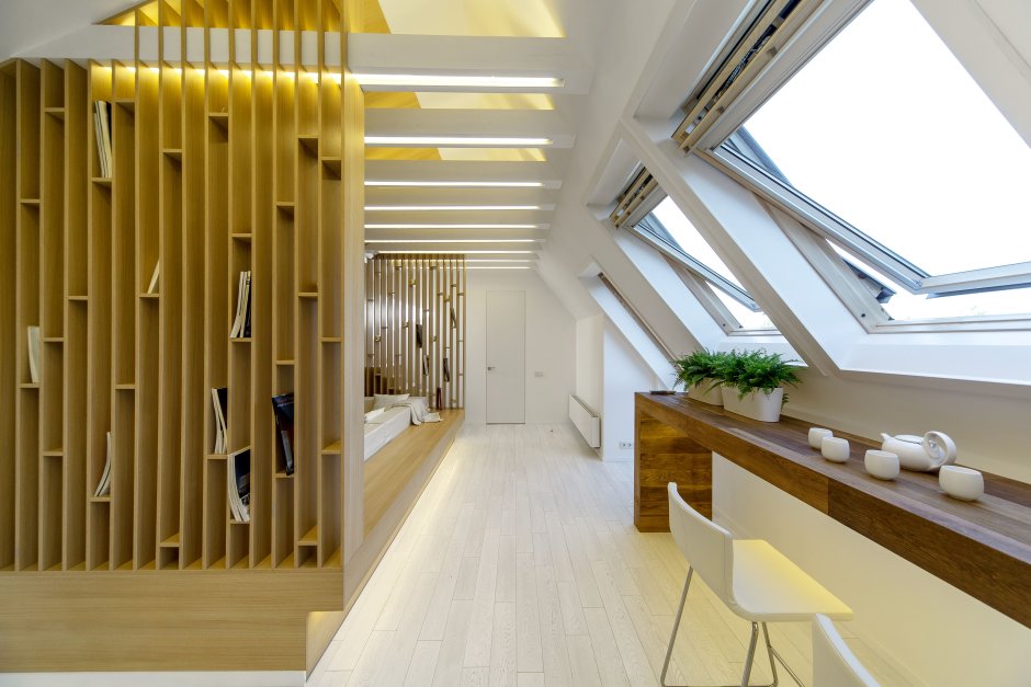 Интерьер мансарды