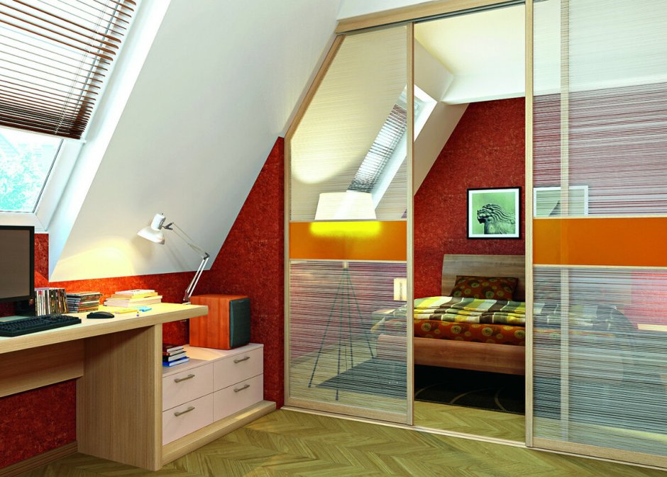 Проект комнат на мансардном этаже