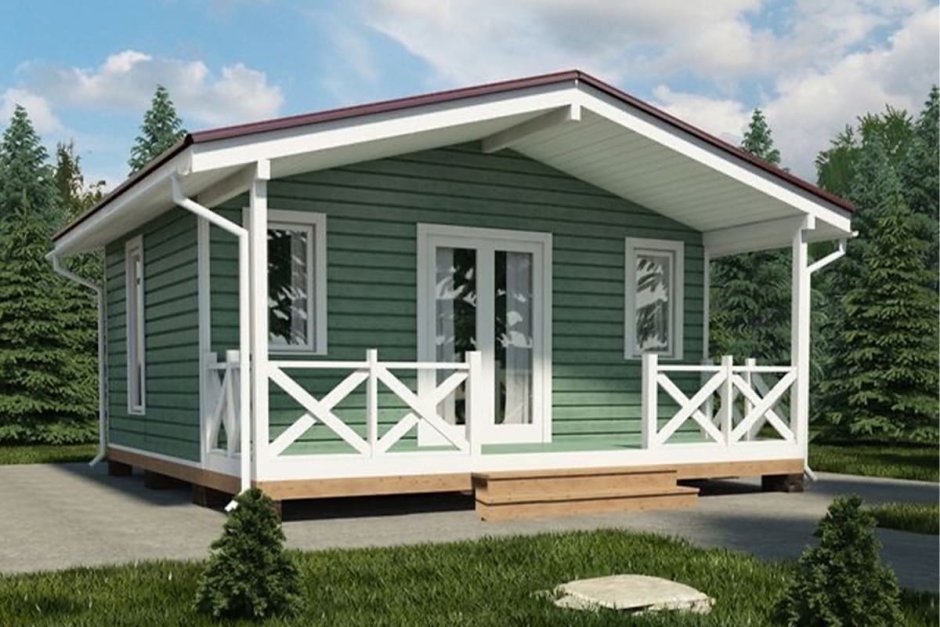 Дачный домик 5х4 одноэтажный каркасный