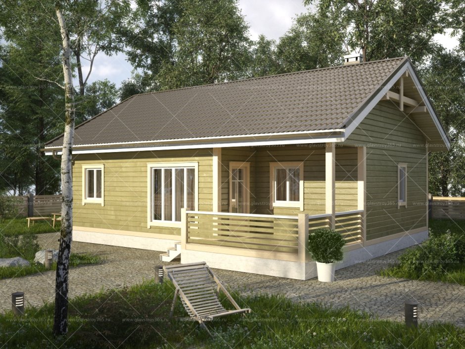 Одноэтажный дачный домик