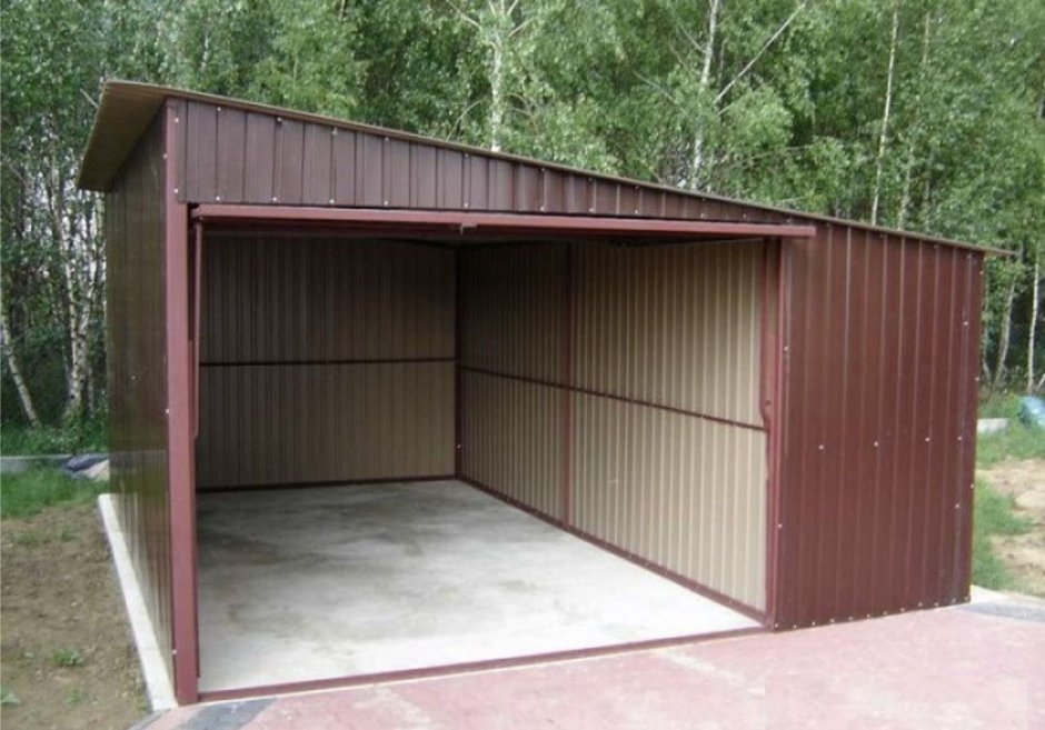 Металлический гараж сборный 6м 4м драйв2
