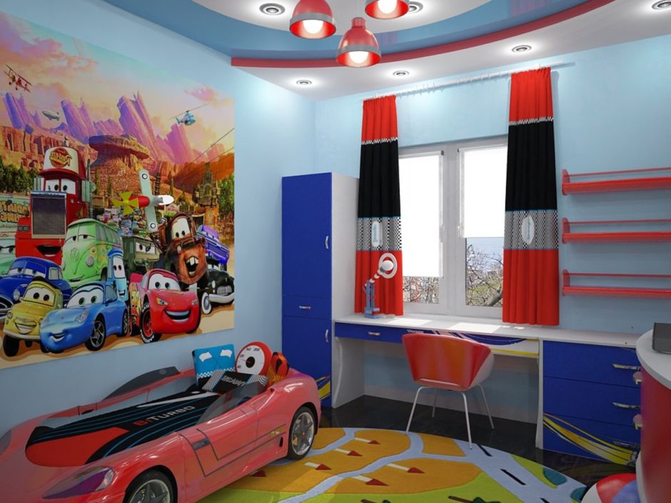 Детская комната в стиле Тачки