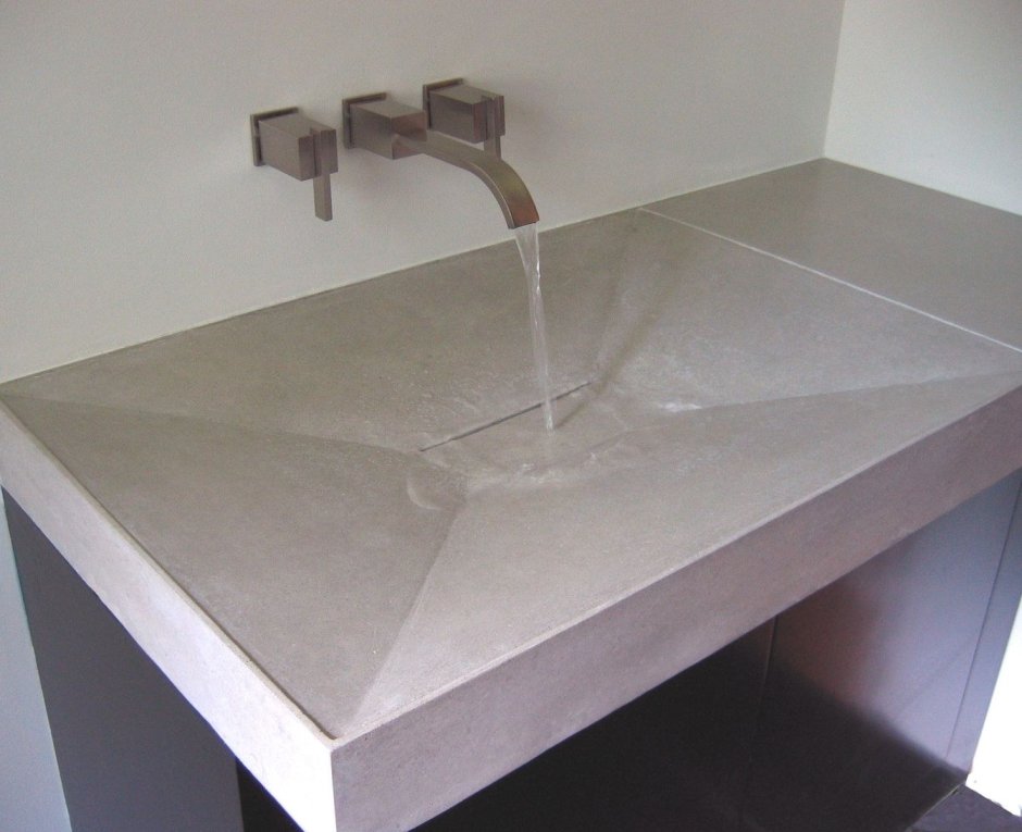 Столешница из плитки в ванную под раковину и стиральную машину