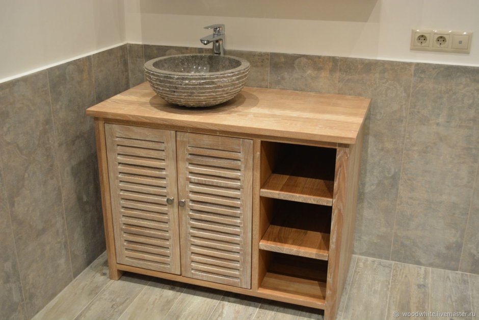 Тумба под мойку 80 в стиле Прованс из массива