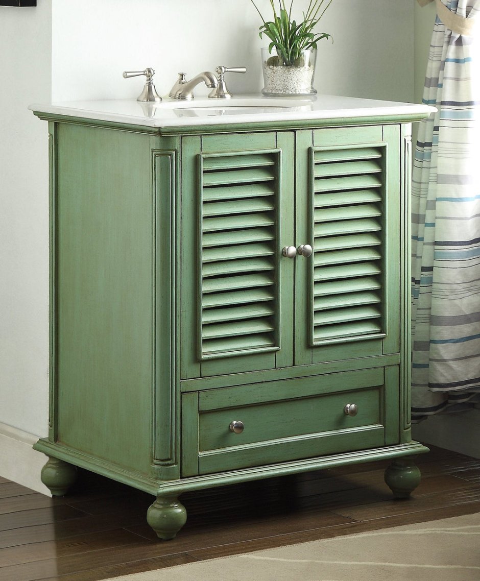 Кухонная мебель с жалюзийными дверцами