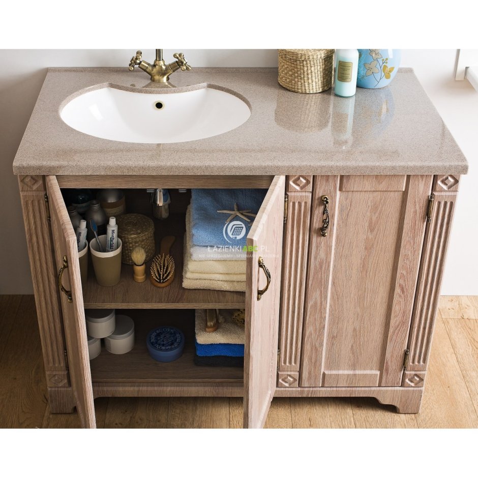 Деревянная тумба под раковину