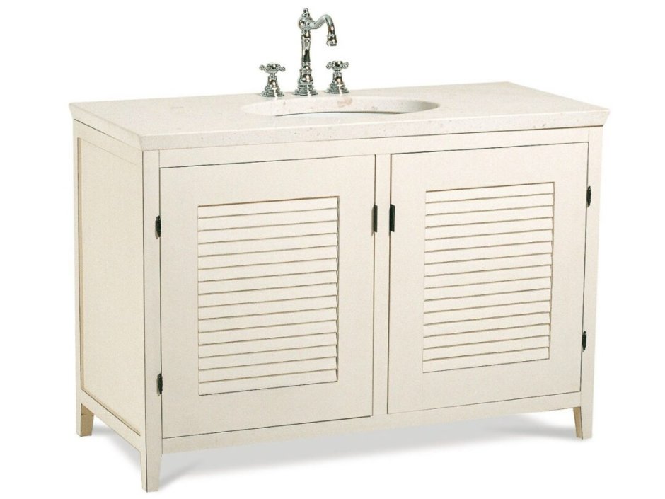 Тумба под раковину с жалюзийными дверцами