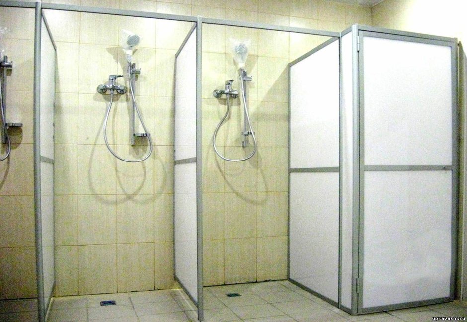 Перегородка душевая 1000х2000 общественные