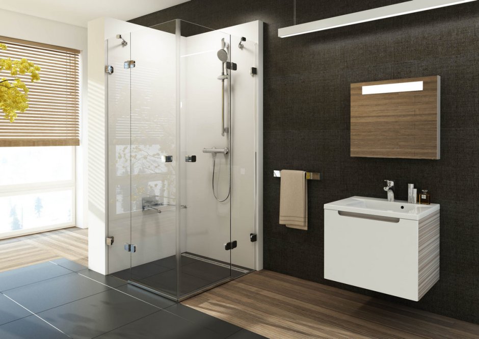 Ванная комната с душевой зоной