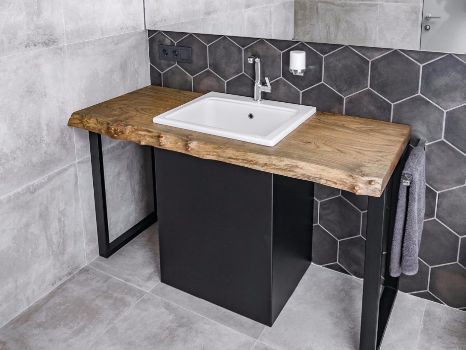 Тумба под раковину из керамогранита