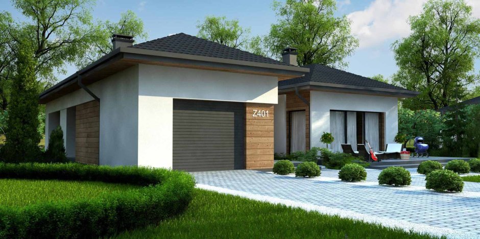 Z500 проекты одноэтажных домов с гаражом