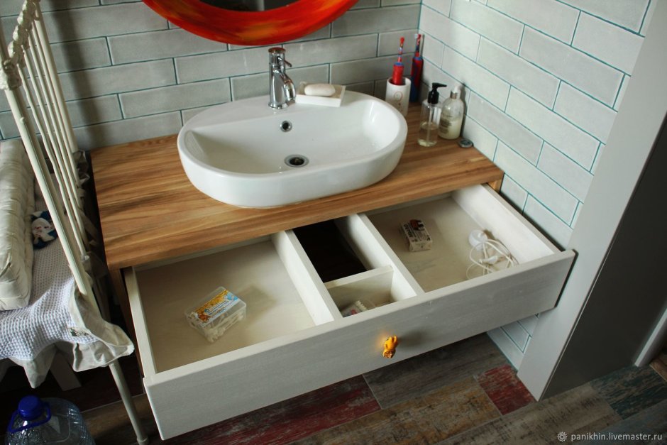 Laufen тумба под накладную раковину Jama Wood столешница