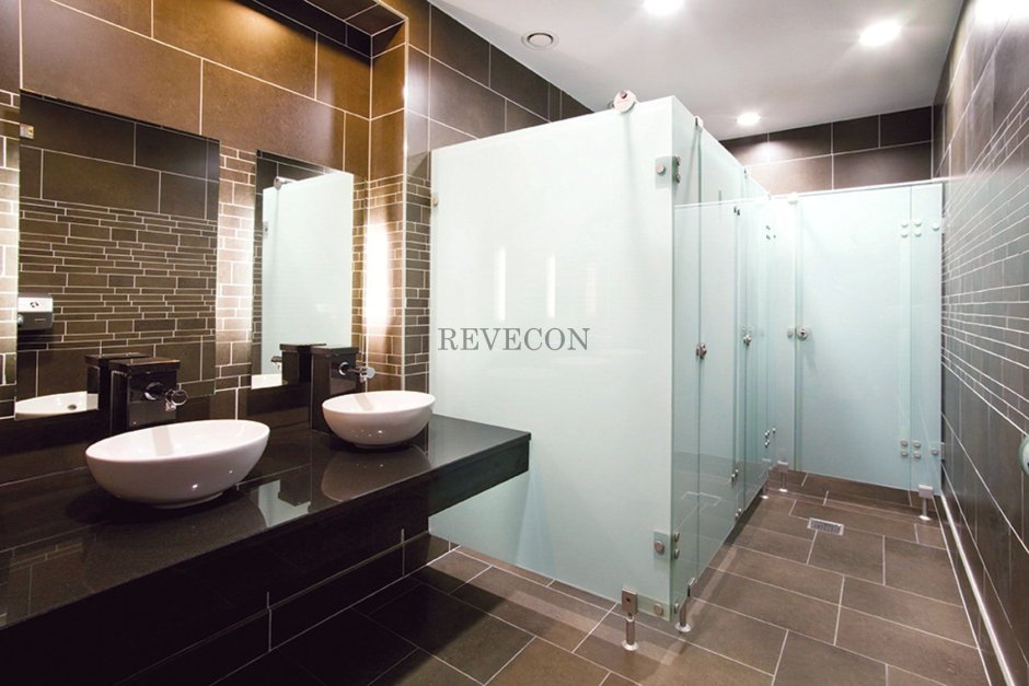 Стеклянная перегородка для туалета