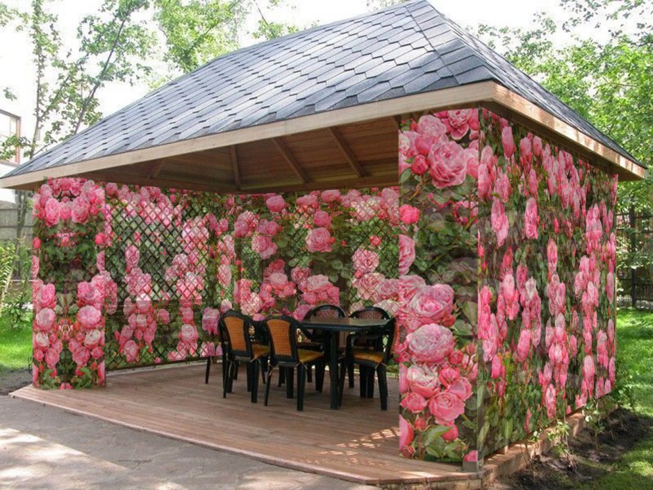 Фотосетка для веранды