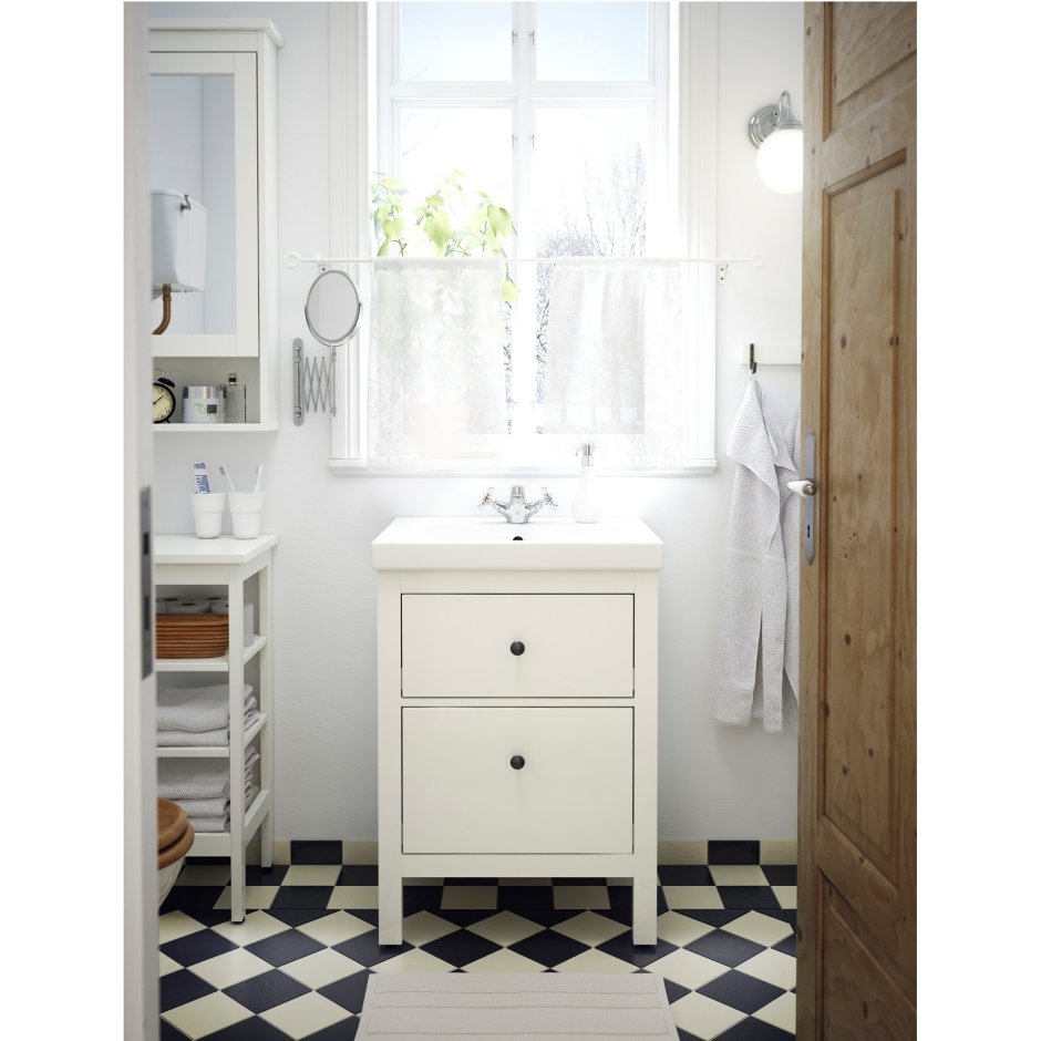 ХЕМНЭС / ОДЕНСВИК шкаф для раковины с 2 ящ