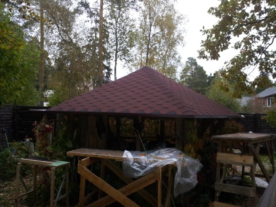 Мягкая кровля для крыши беседки