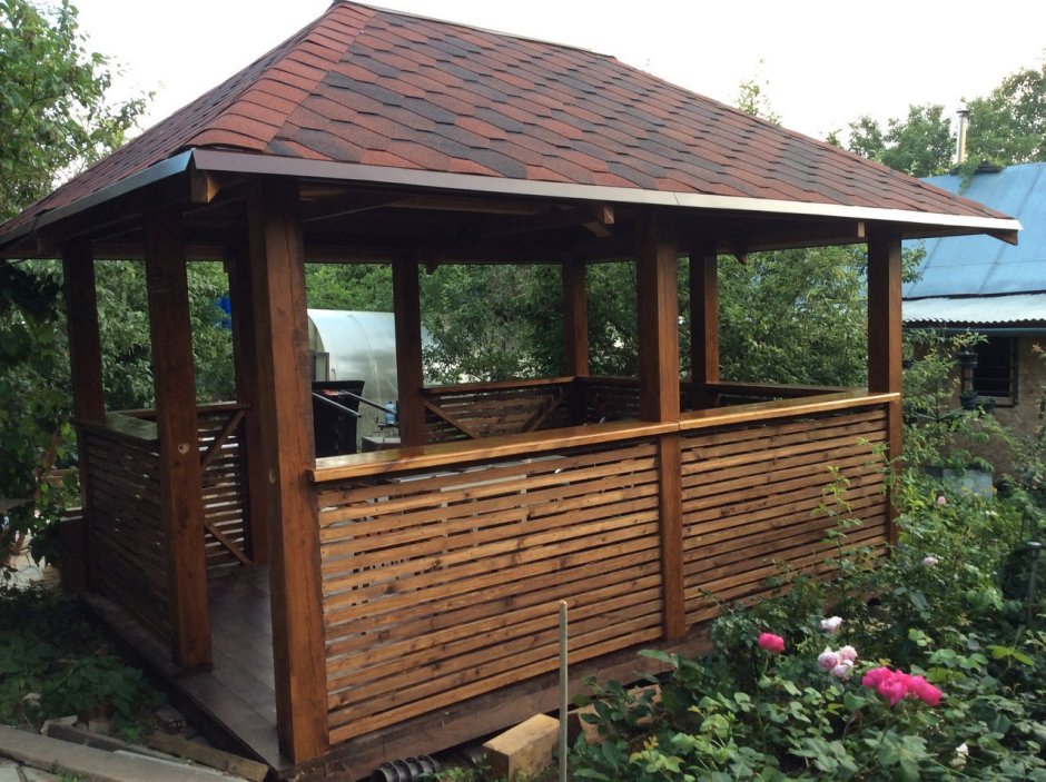 Навес из черепицы