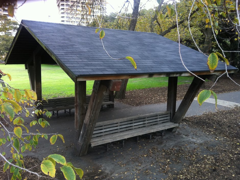 Навес с мягкой кровлей