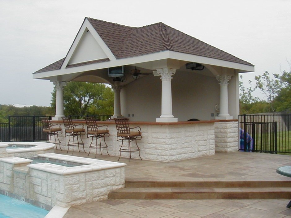 Беседка из блоков