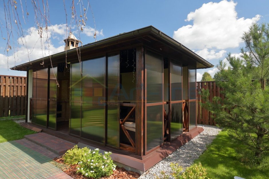 Стильная современная баня