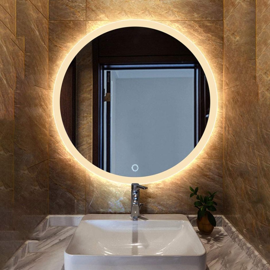 545/2 Зеркало Vallessi круглое с подсветкой сенсорная 800/800