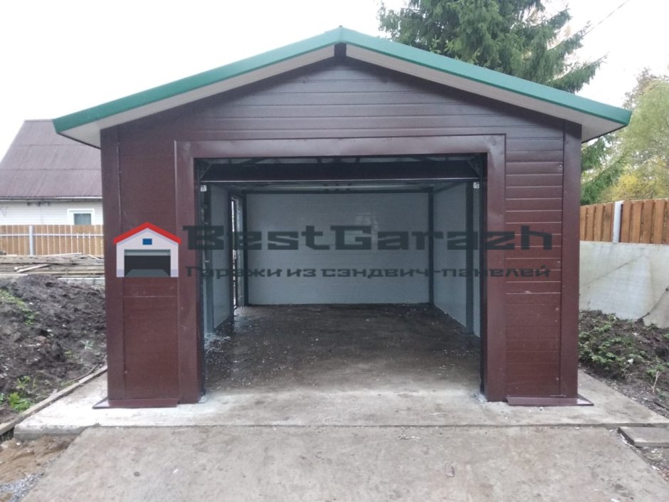 Гараж сэндвич односкатный 10x8