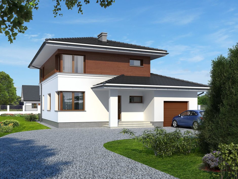 Z500 проекты двухэтажных домов с гаражом