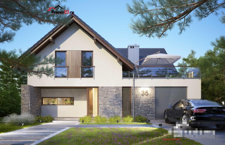 Дом в стиле Райта проект 150-200 кв