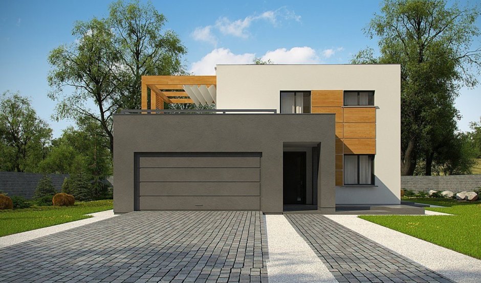 Современные коттеджи из кирпича