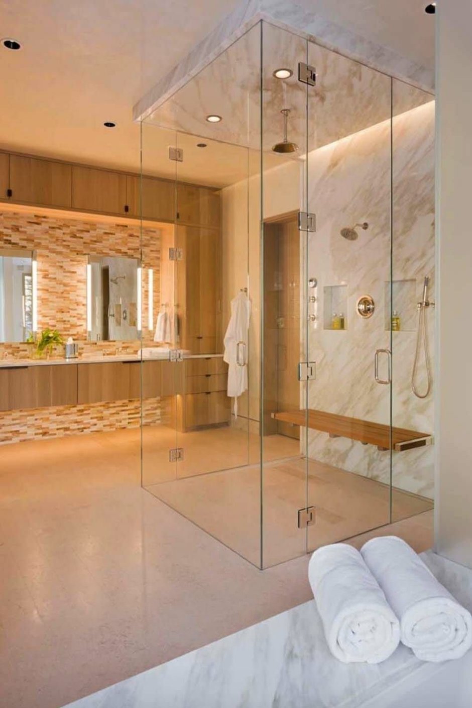 Ванная со стеклянной перегородкой