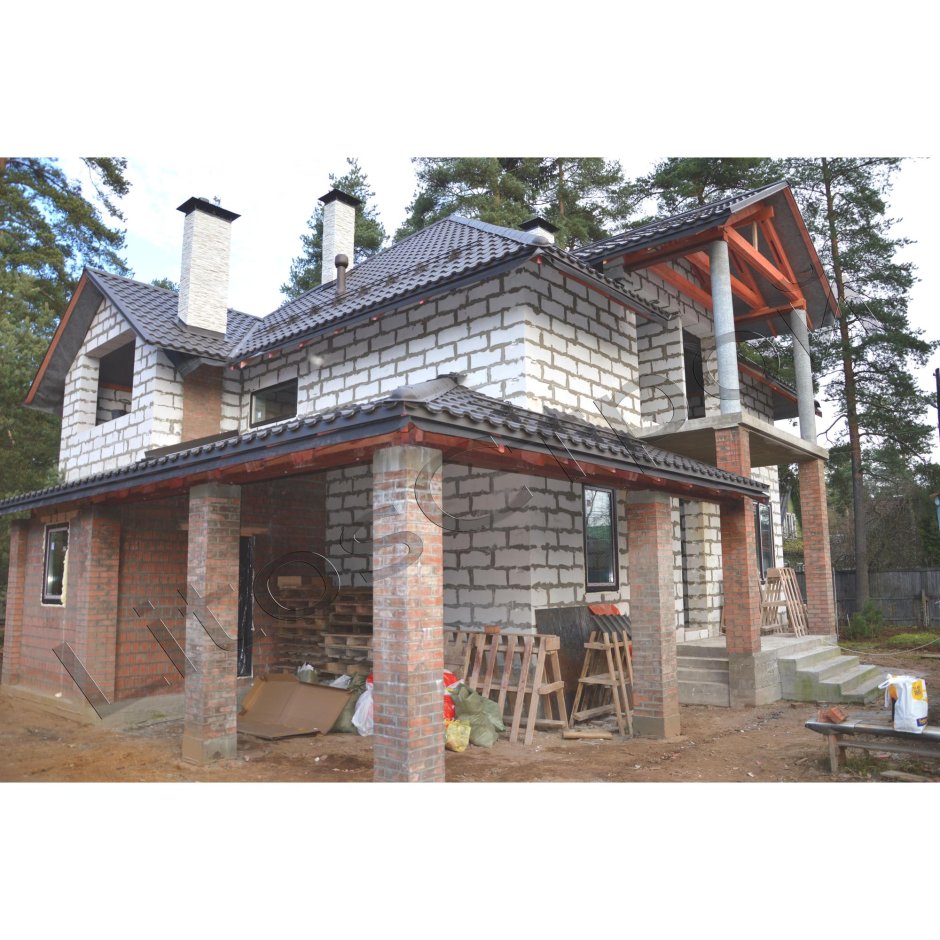 Остекление веранды из блоков