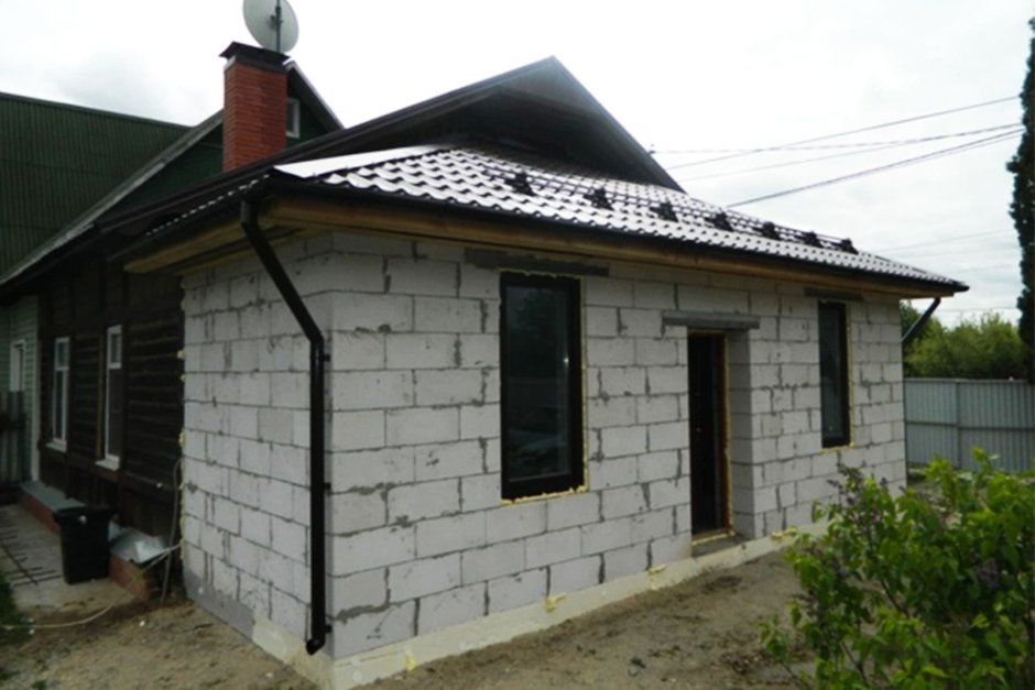 Веранда из пеноблоков