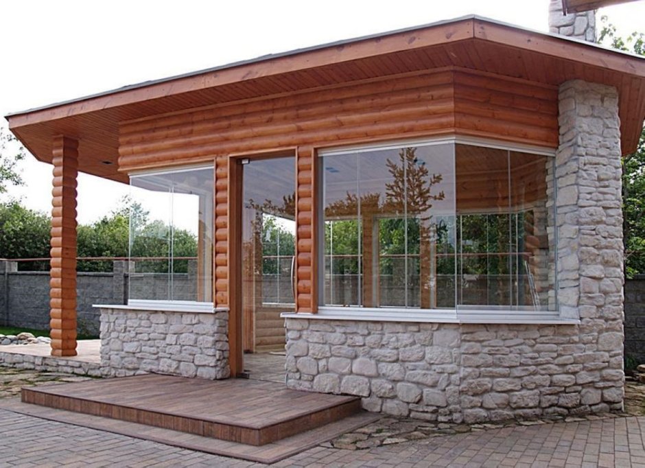 Веранда к дому из пеноблоков