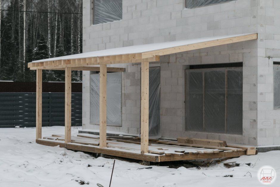 Пристройка из блоков