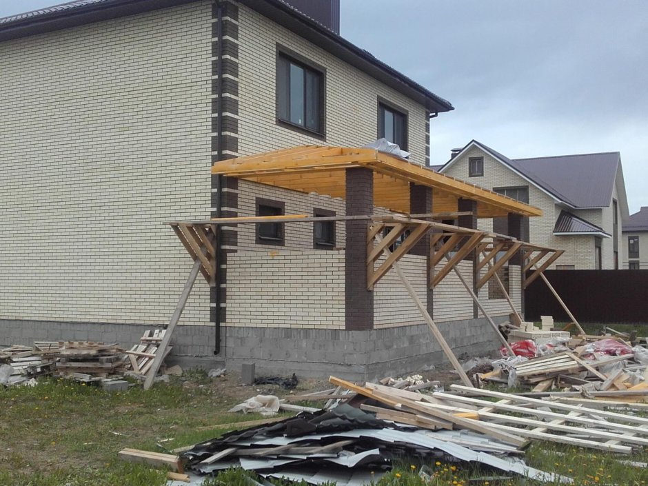 Пристройка к дому из пеноблоков