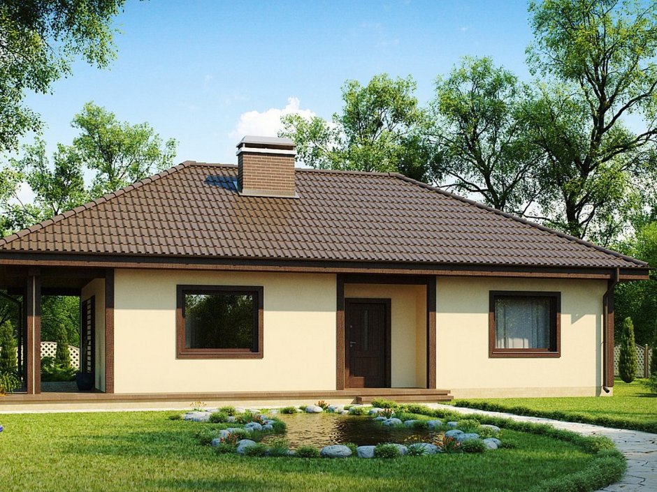 Одноэтажный дом 60 кв.м z500